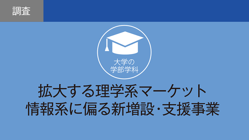 拡大する理学系マーケット 情報系に偏る新増設・支援事業